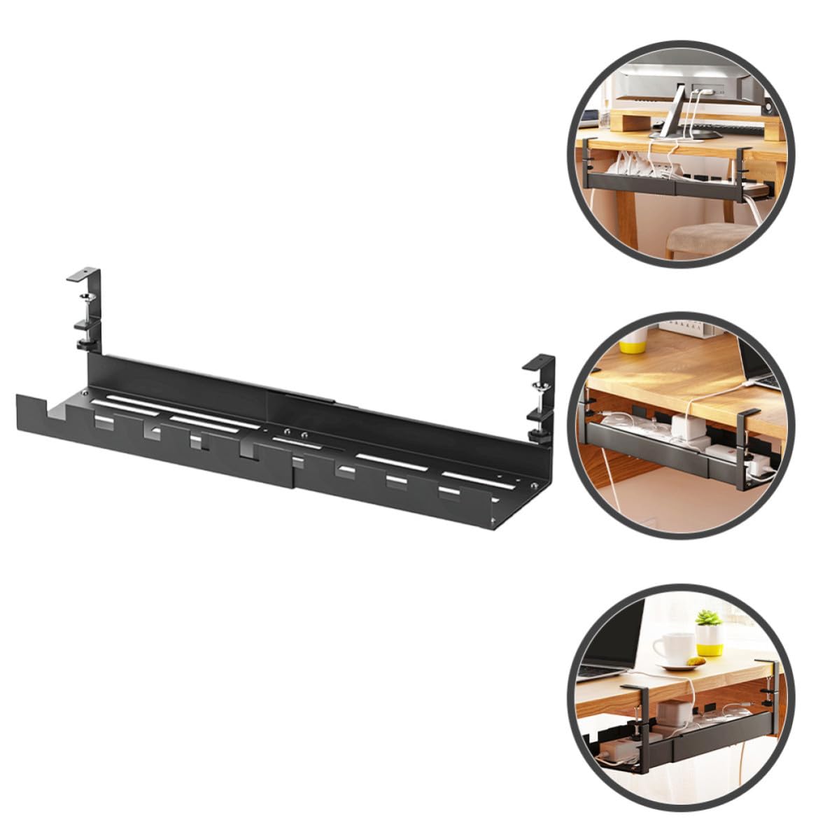 Adjustable Under-Desk Cable Tray