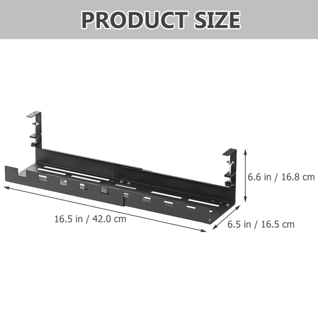 Adjustable Under-Desk Cable Tray