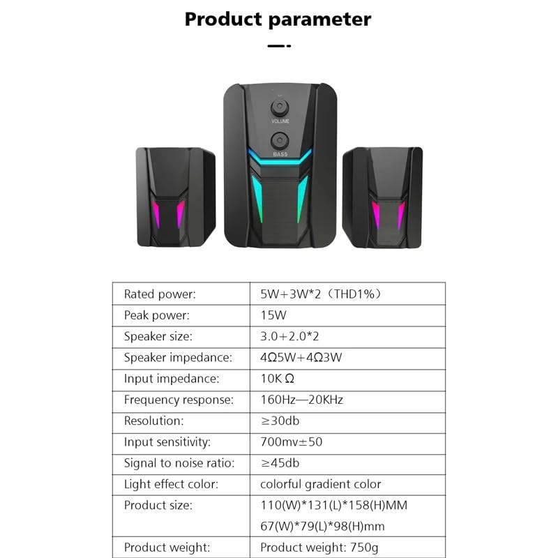 RGB Desktop Gaming Speakers