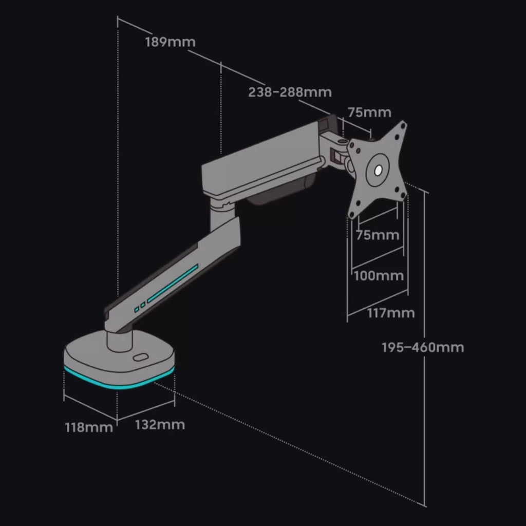 RGB Single Monitor Arm