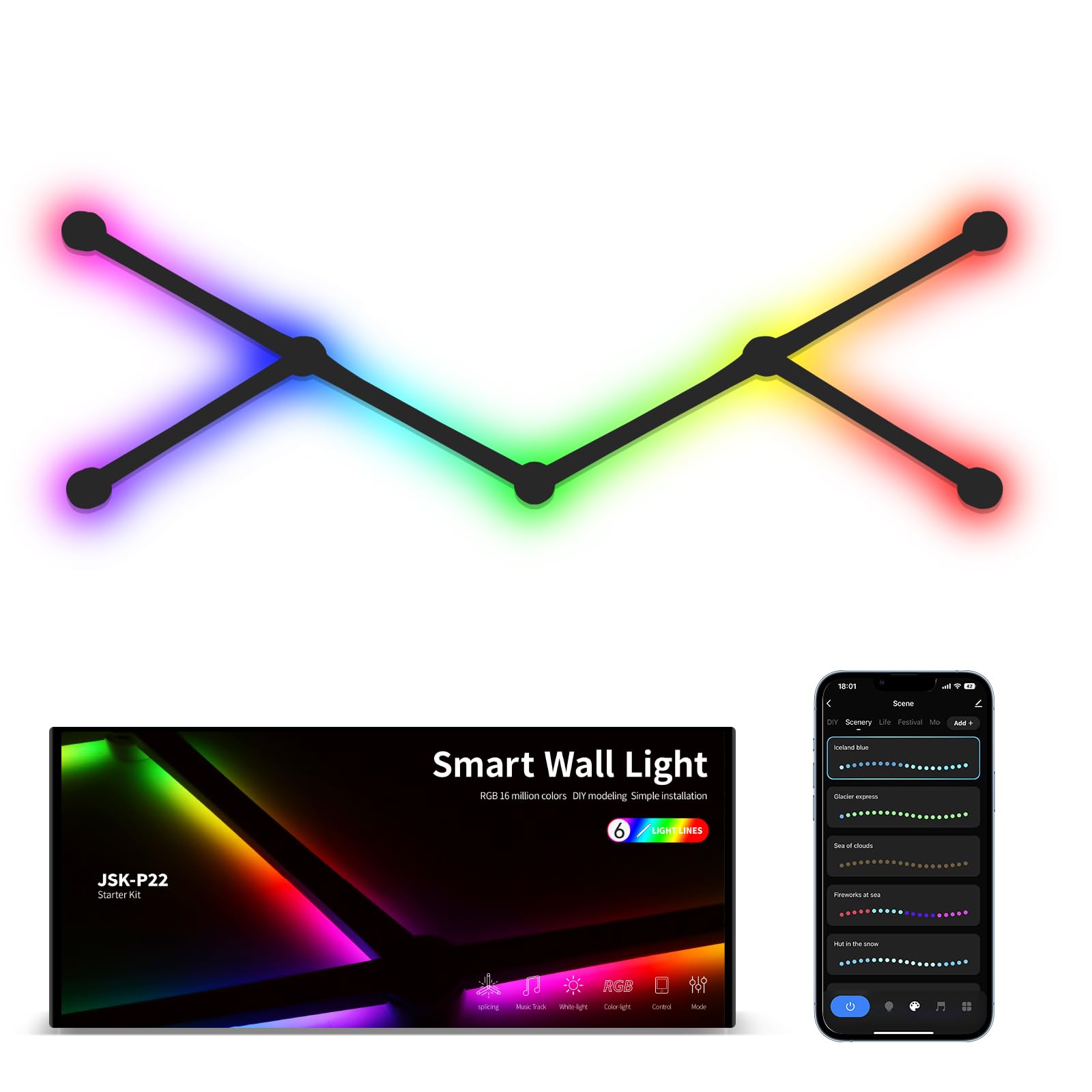 Modular RGB Wall Light Kit