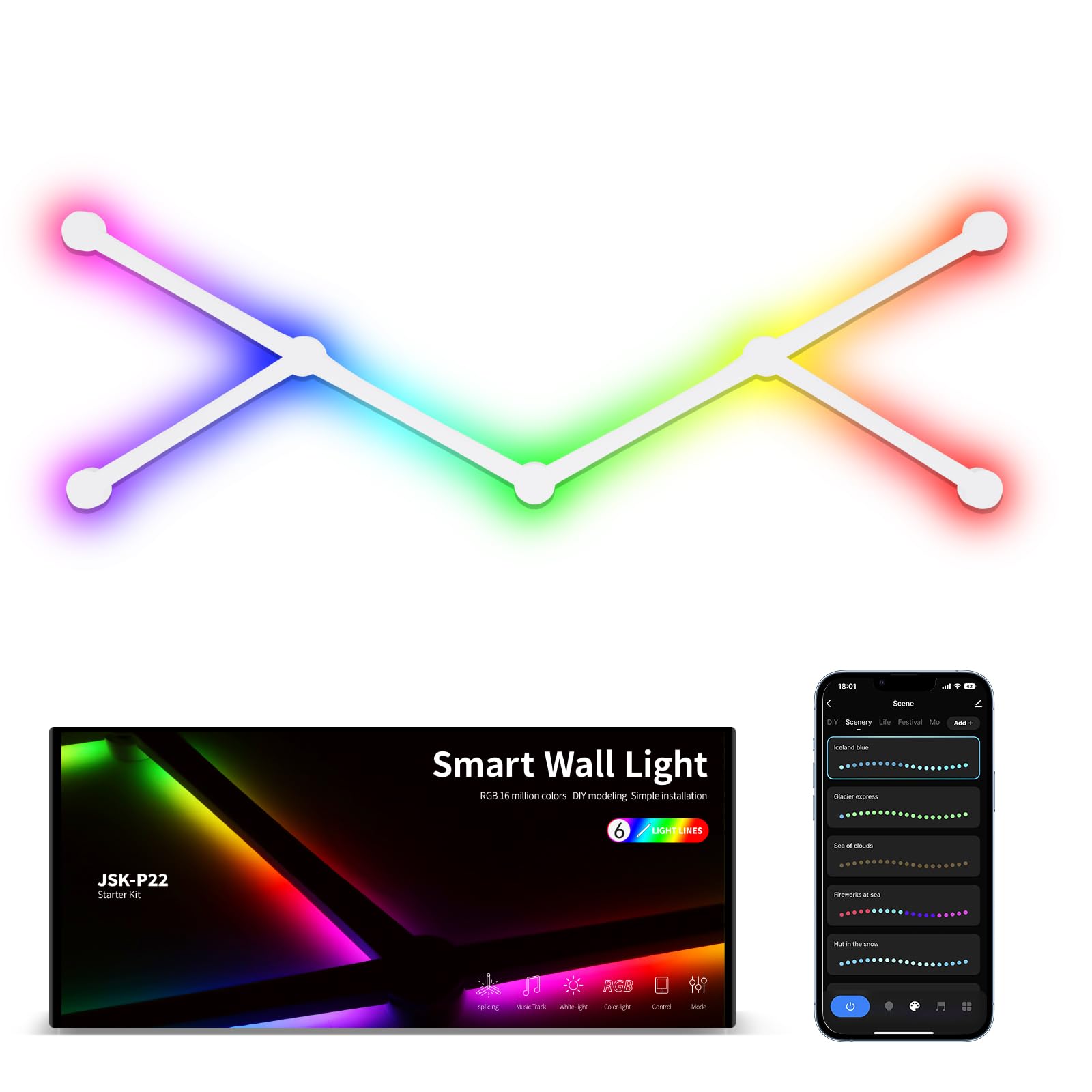 Modular RGB Wall Light Kit