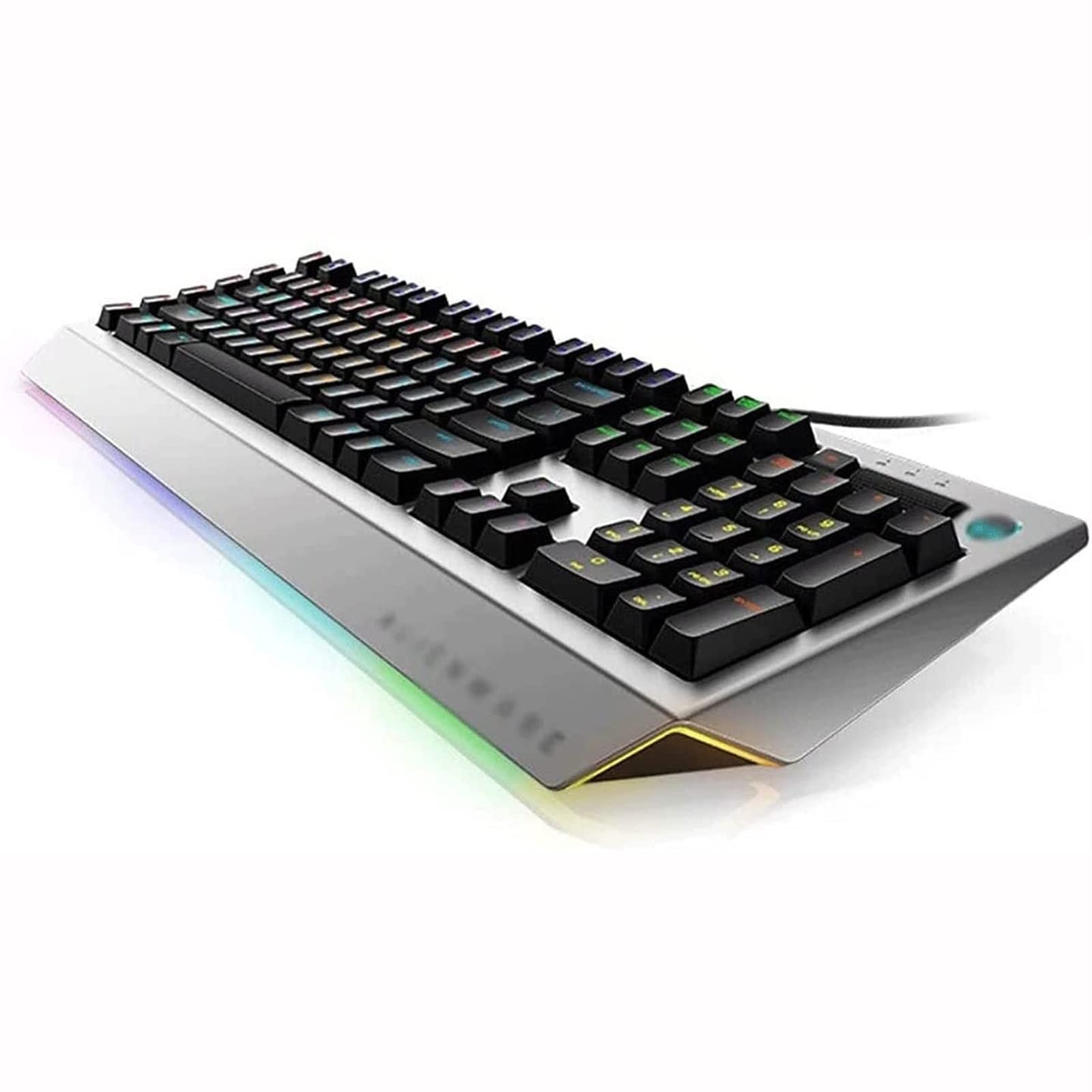 Feiyx Mechanical Keyboard RGB Backlit Large Size USB Wired Mechanical Feeling Multimedia PC Gaming Keyboard,Office Keyboard for Windows PC Games