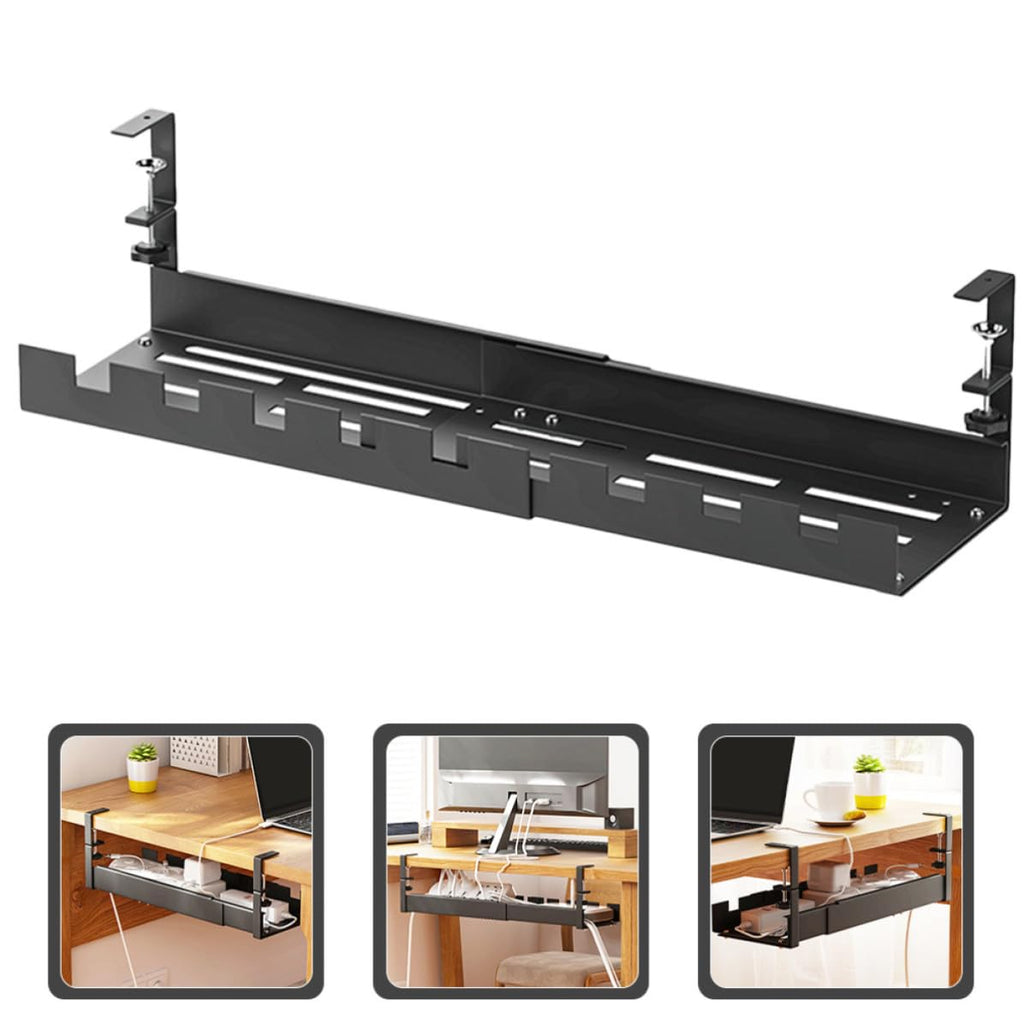 Adjustable Under-Desk Cable Tray