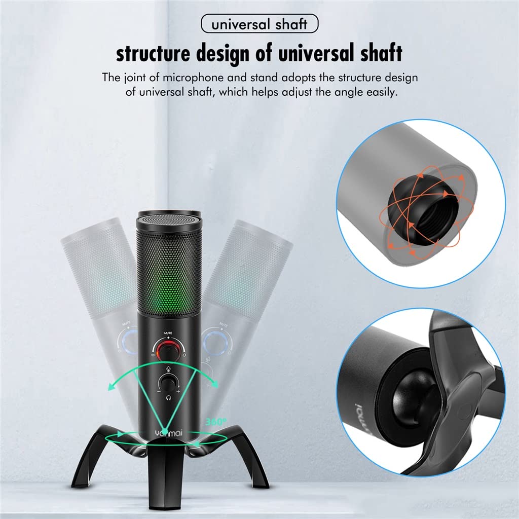 RGB USB Condenser Gaming Microphone