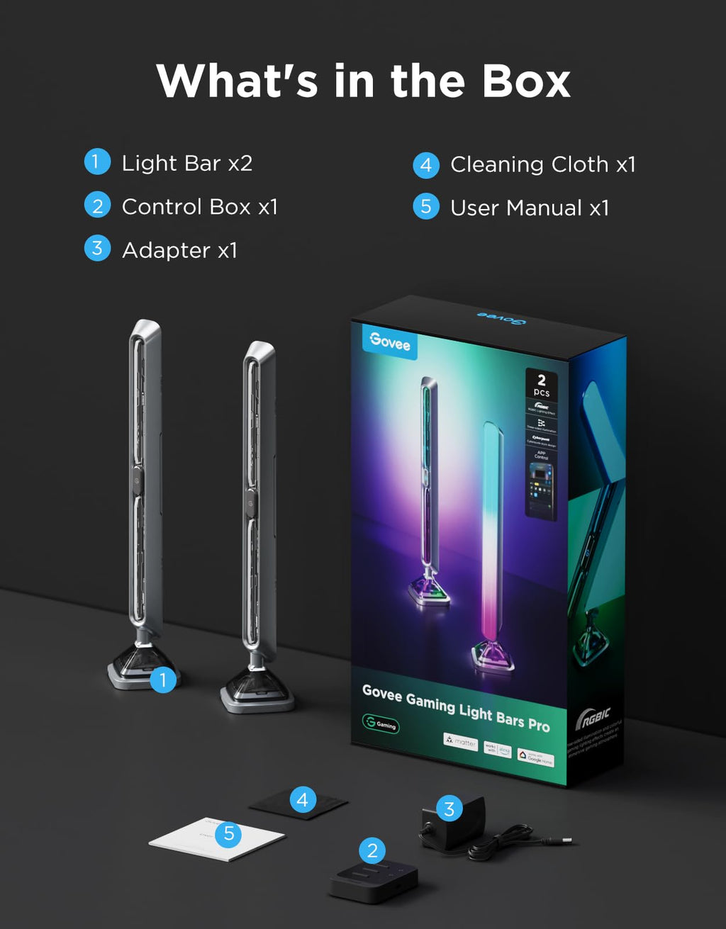 Smart RGBIC Gaming Light Bars