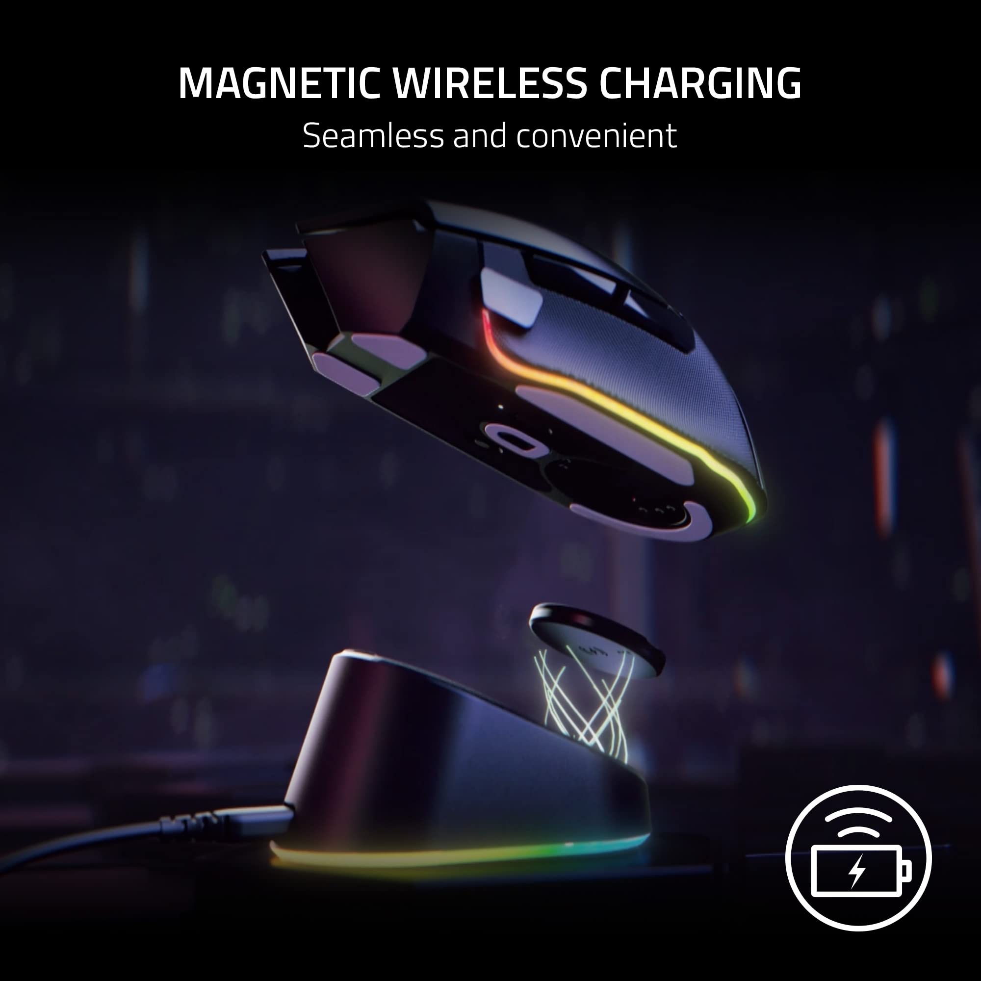 RGB Wireless Mouse Charging Dock