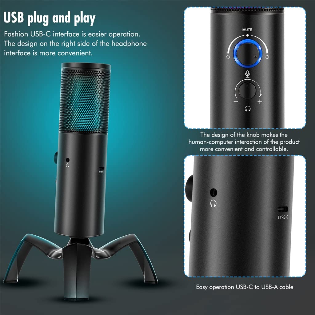 RGB USB Condenser Gaming Microphone