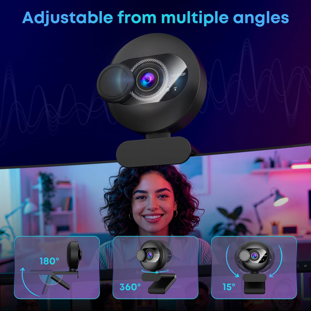1080p USB Webcam with Privacy Cover
