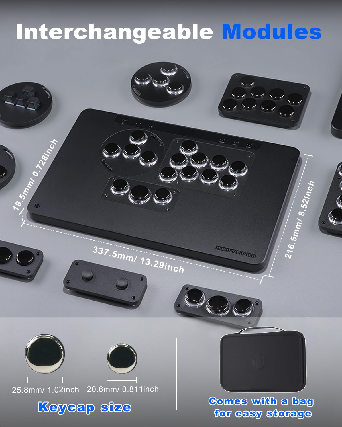 RGB Leverless Arcade Fight Stick