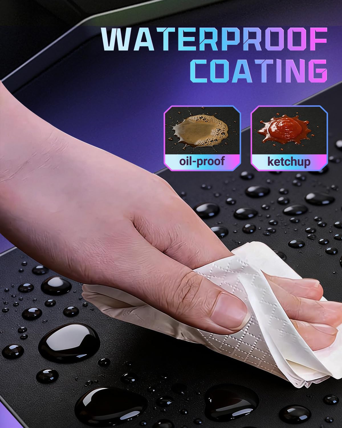 XXL Glass Gaming Desk Mat