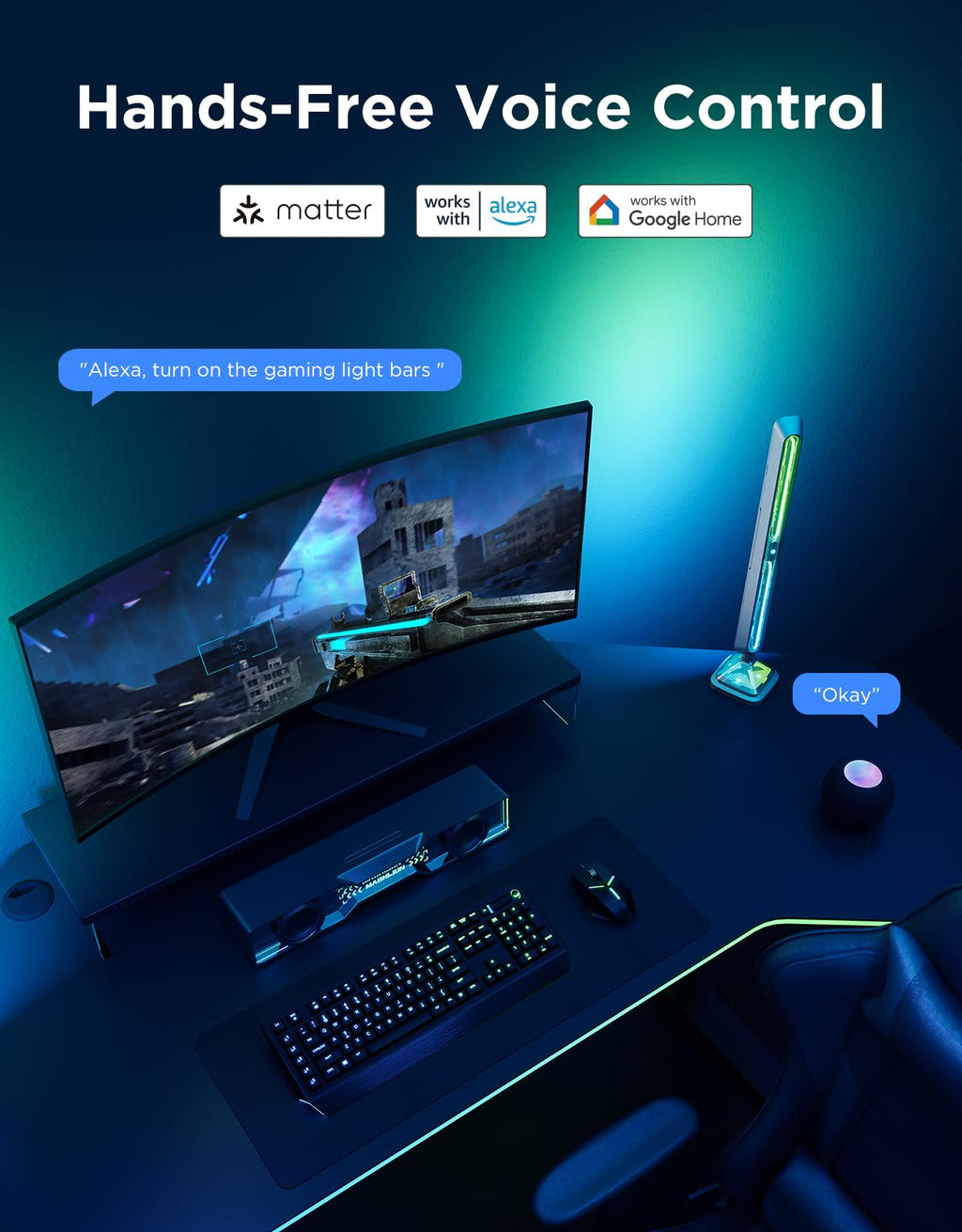 Smart RGBIC Gaming Light Bars