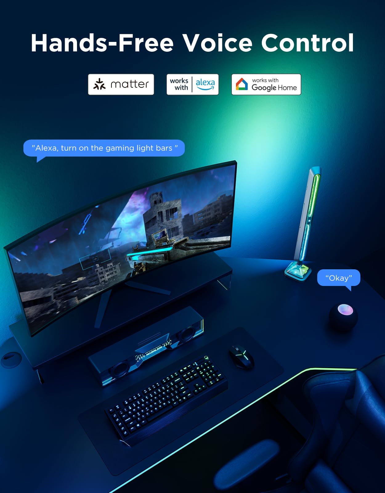 Smart RGBIC Gaming Light Bars