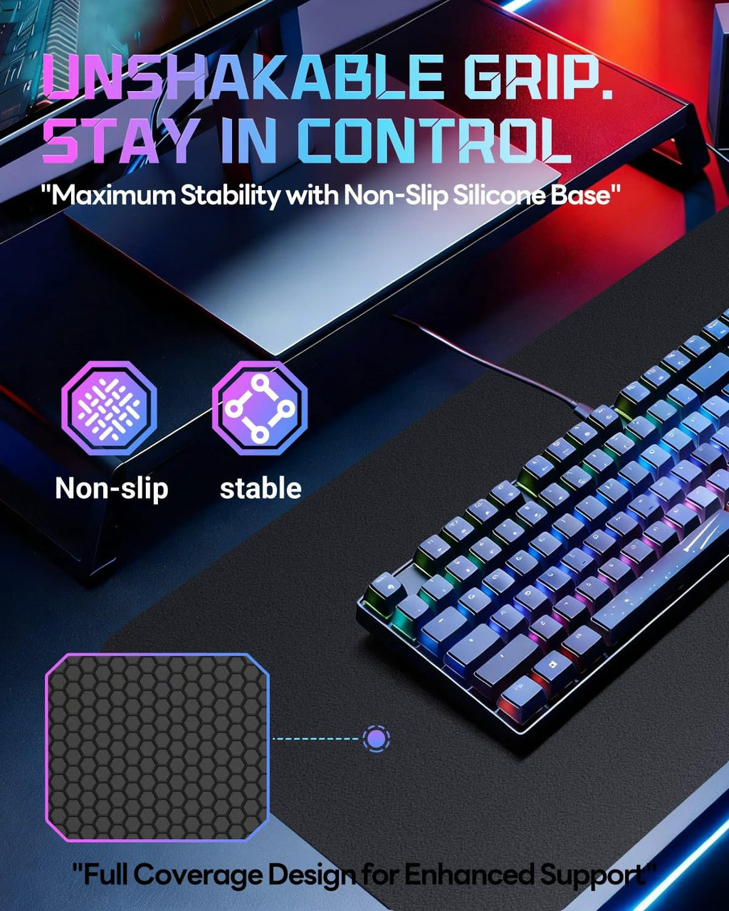 XXL Glass Gaming Desk Mat