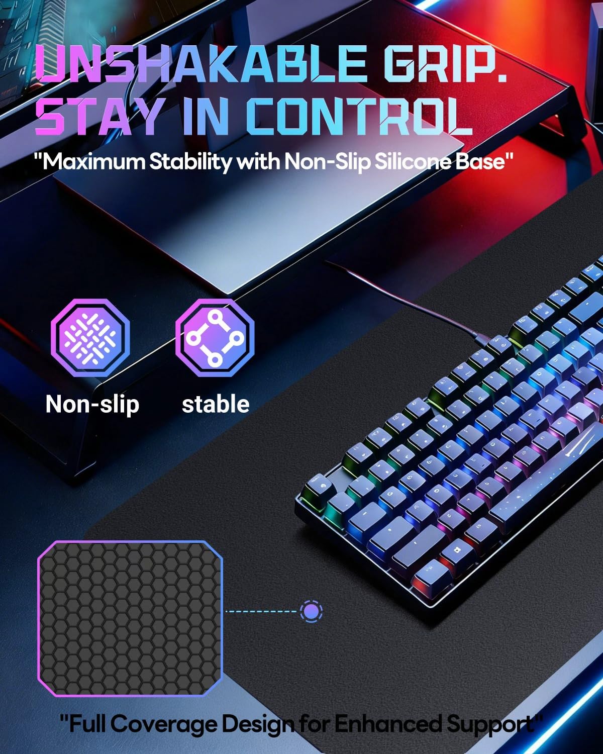 XXL Glass Gaming Desk Mat
