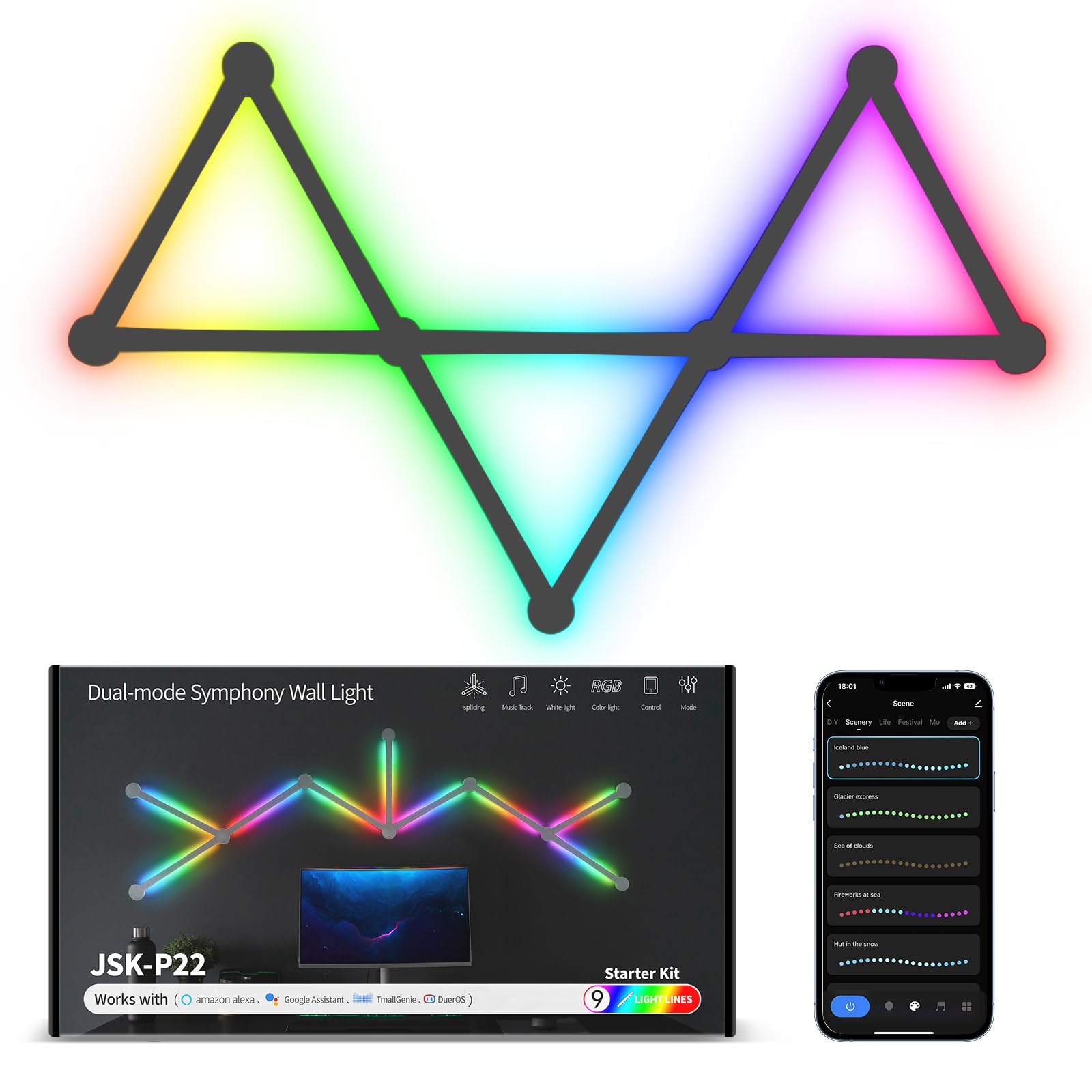 Modular RGB Wall Light Kit