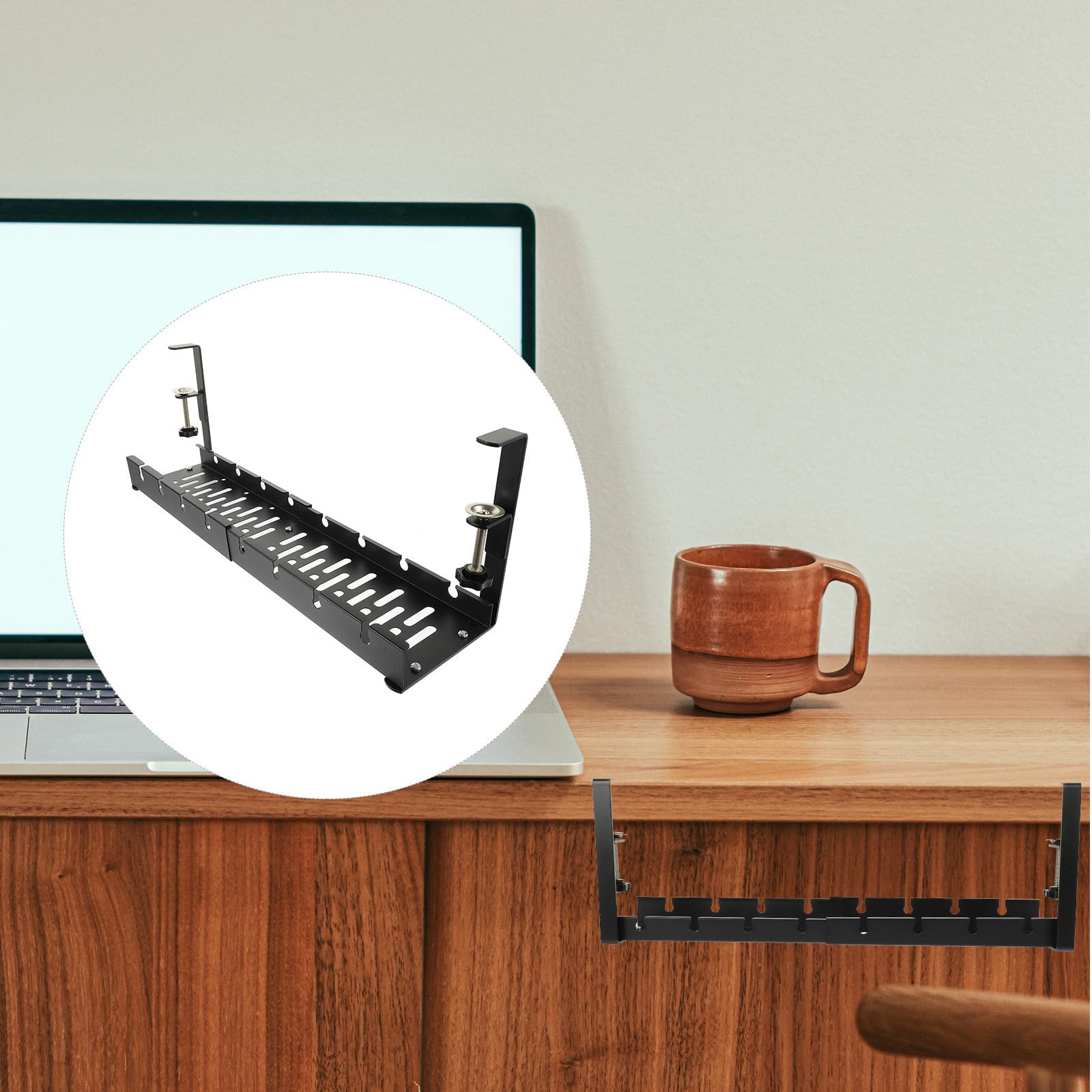 Under-Desk Cable Management Tray