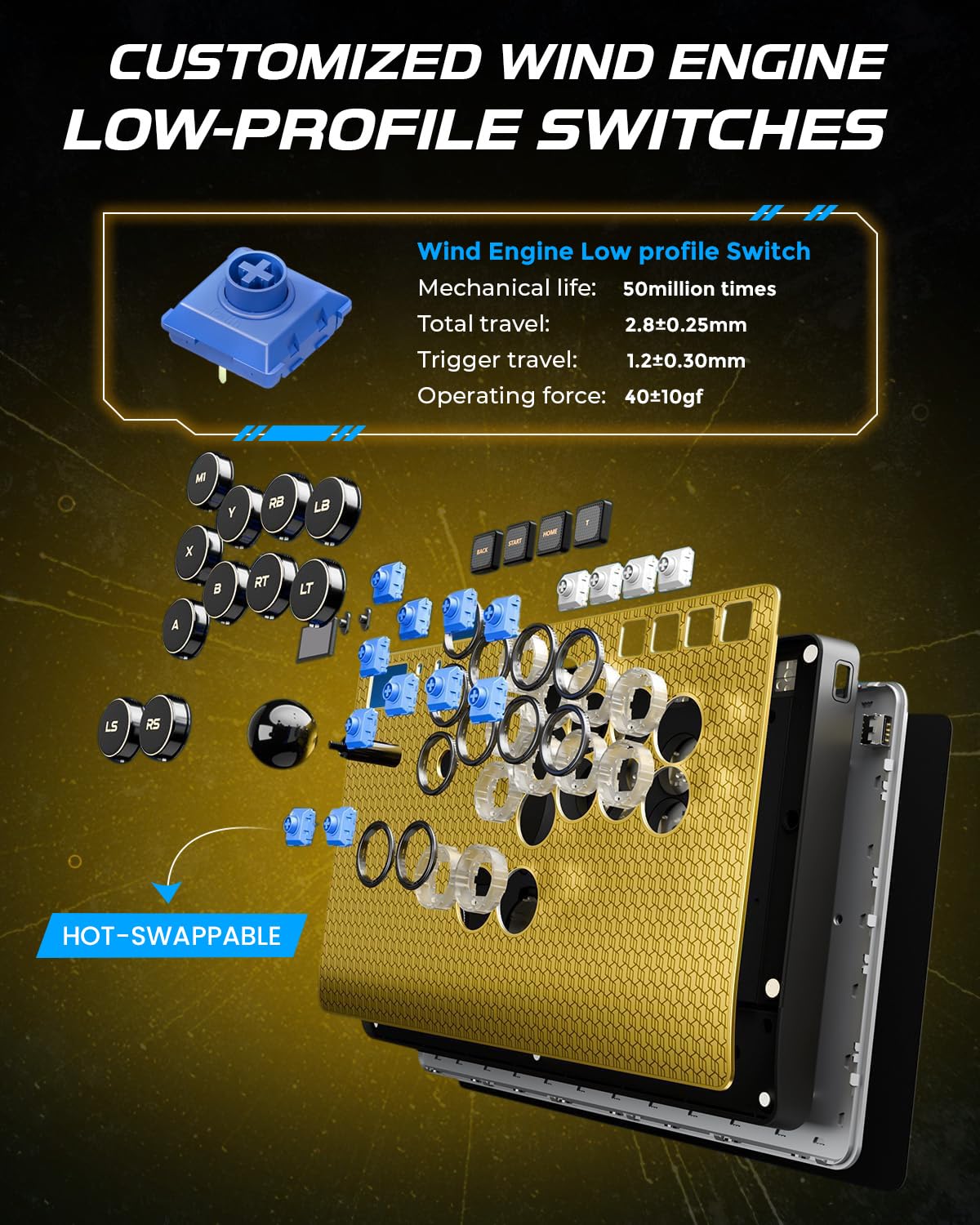 Magnetic Aluminum Leverless Arcade Fight Stick