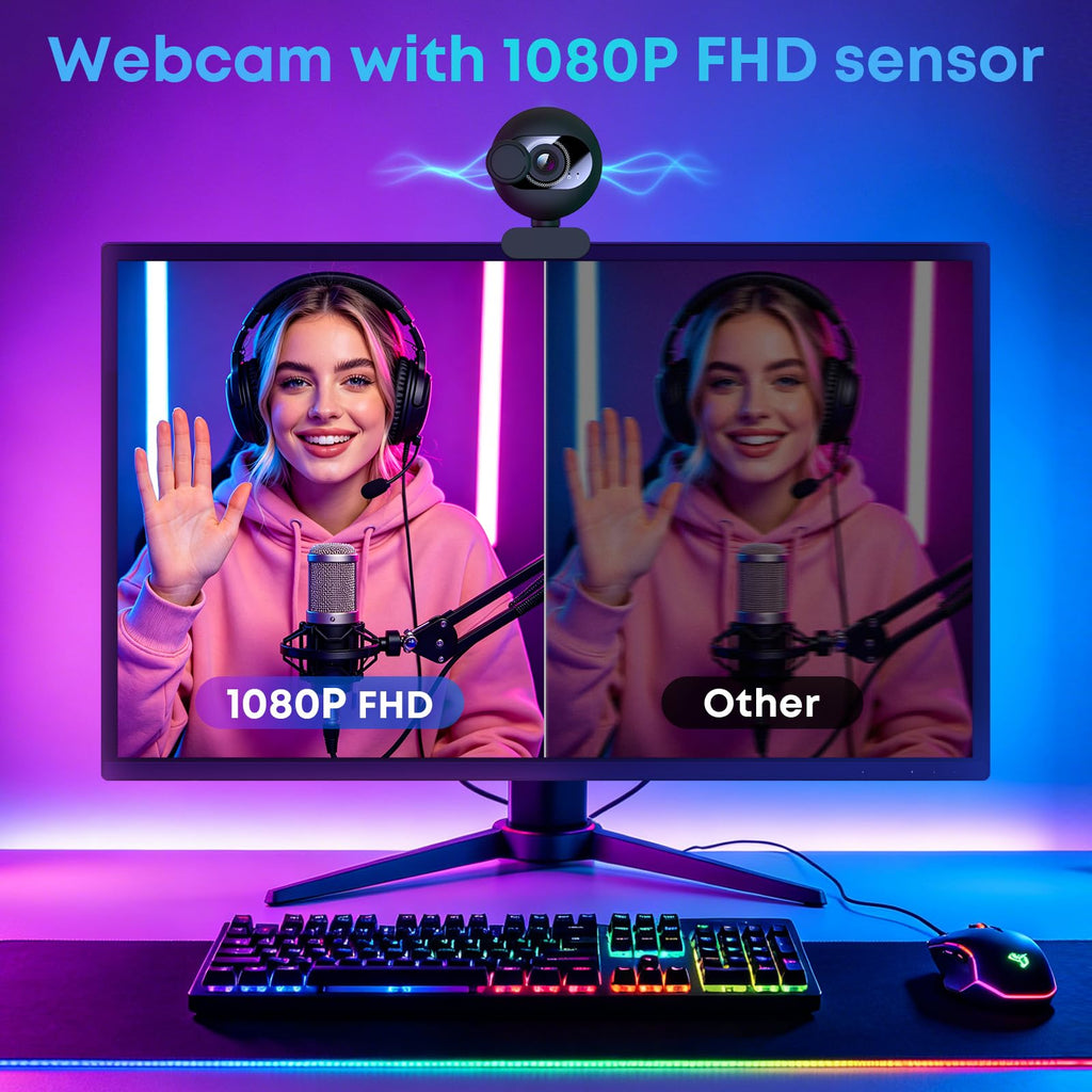 1080p USB Webcam with Privacy Cover