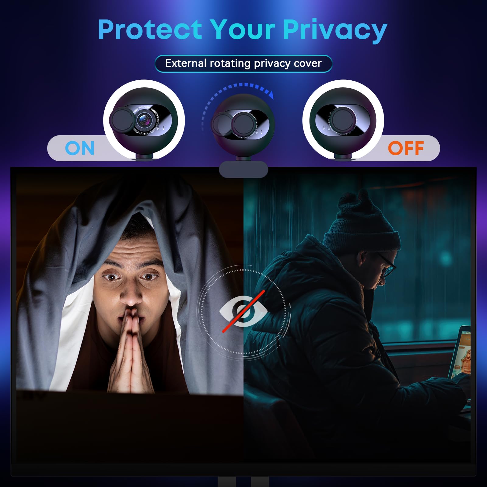 1080p USB Webcam with Privacy Cover