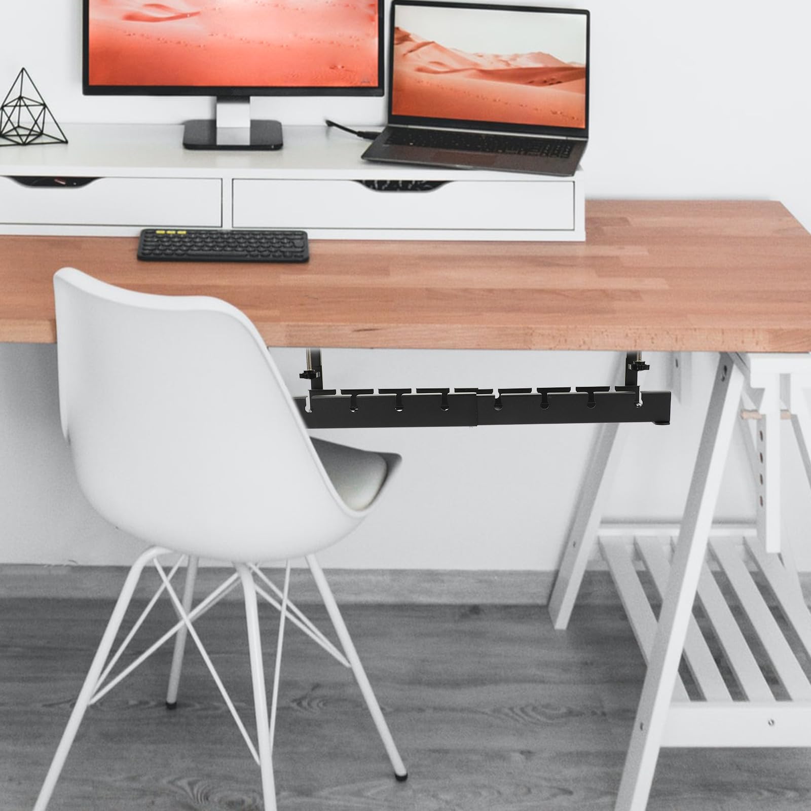 Under-Desk Cable Management Tray
