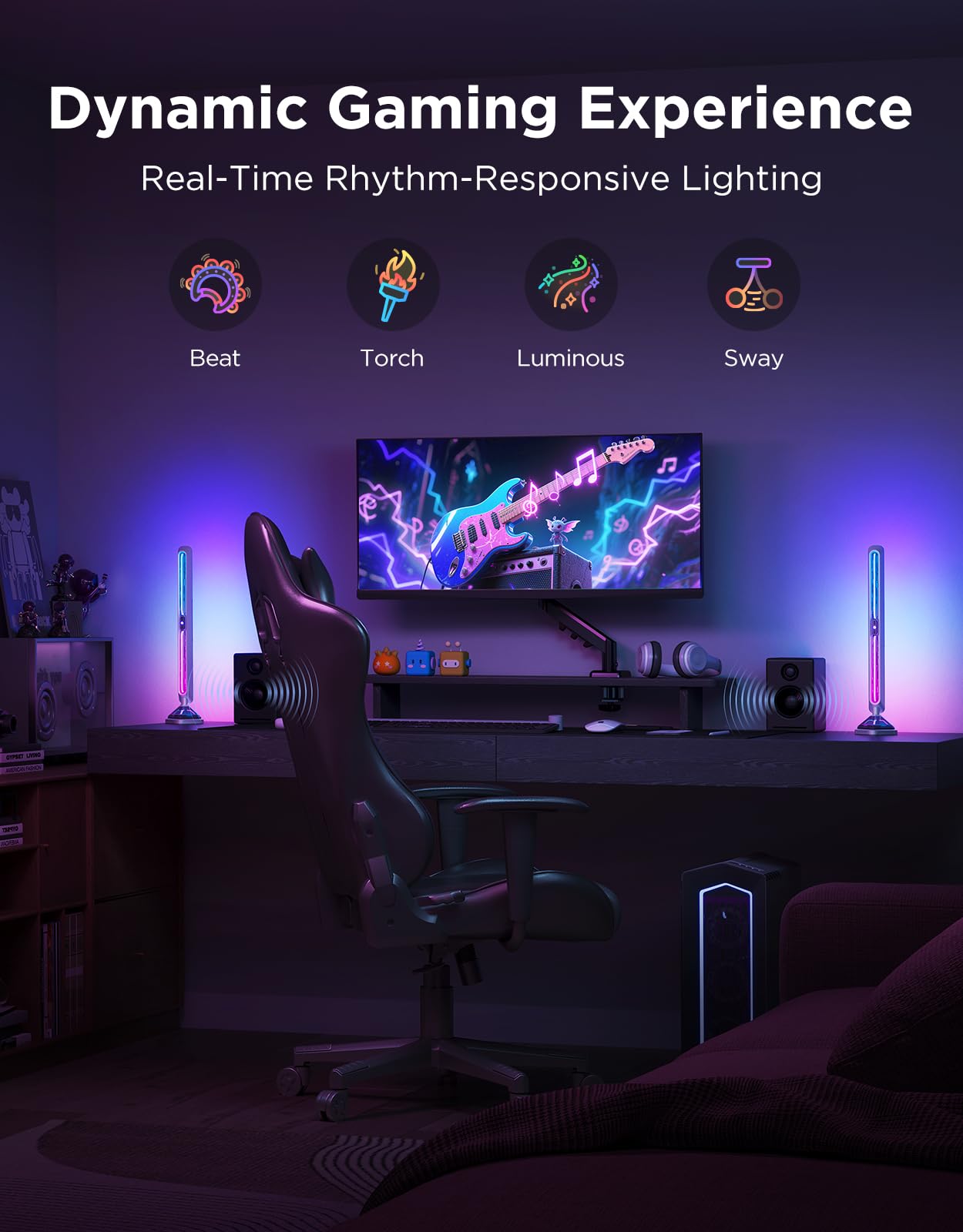 Smart RGBIC Gaming Light Bars