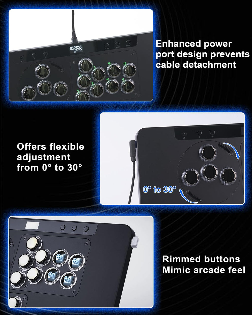 RGB Leverless Arcade Fight Stick