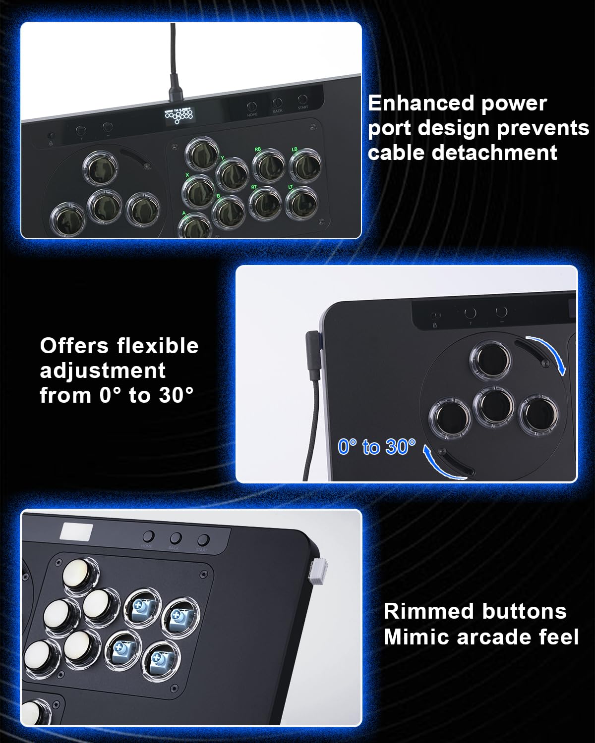RGB Leverless Arcade Fight Stick