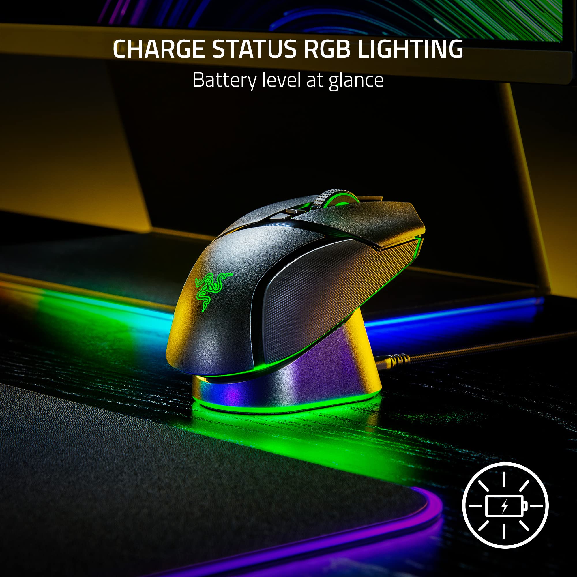 RGB Wireless Mouse Charging Dock